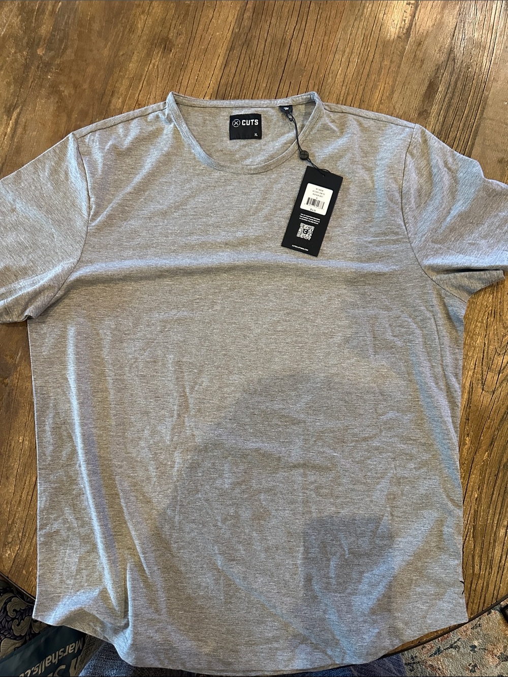 Cuts Clothing Heather Light Gray Crew Neck Tee